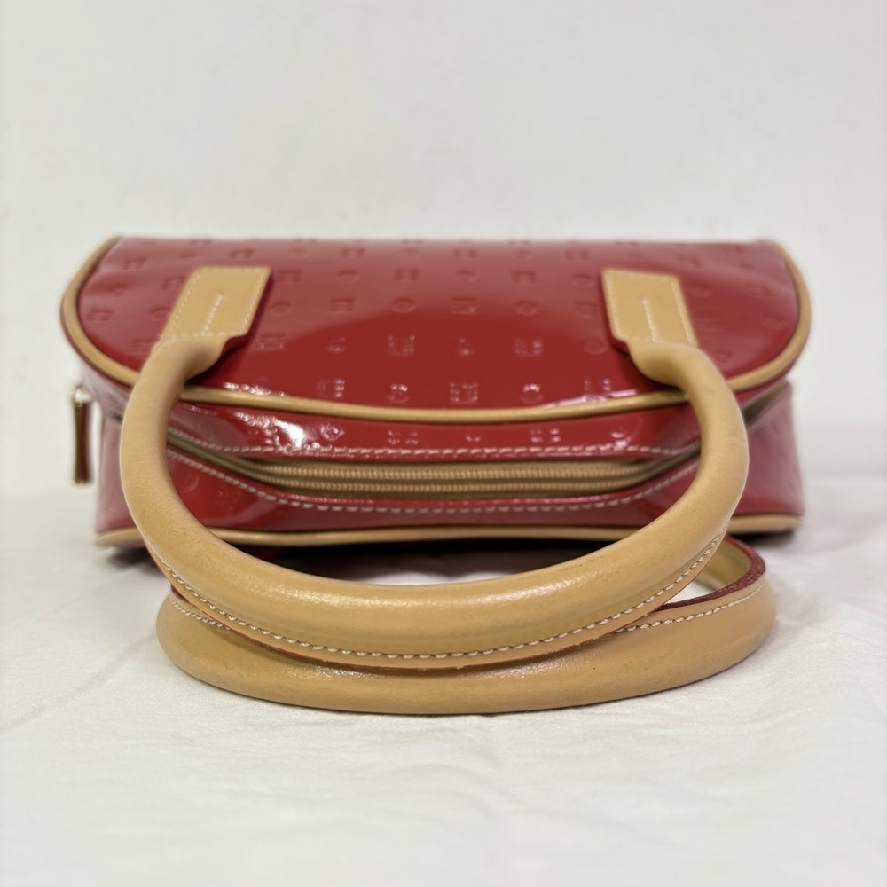 ARCADIA Patent Leather Dome Top Handle Satchel Bag Purse - Picture 15 of 16